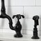 Kingston Brass Bridge Kitchen Faucet with Brass Sprayer, Matte Black KS7750TXBS - alternate 6